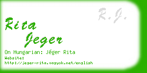 rita jeger business card