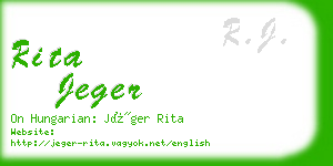 rita jeger business card